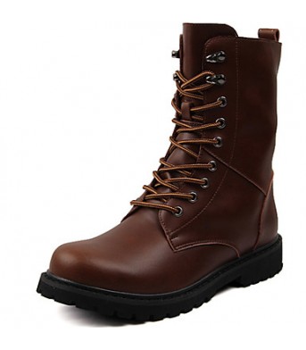 Shoes Outdoor / Athletic / Casual Leather Boots Black / Brown  